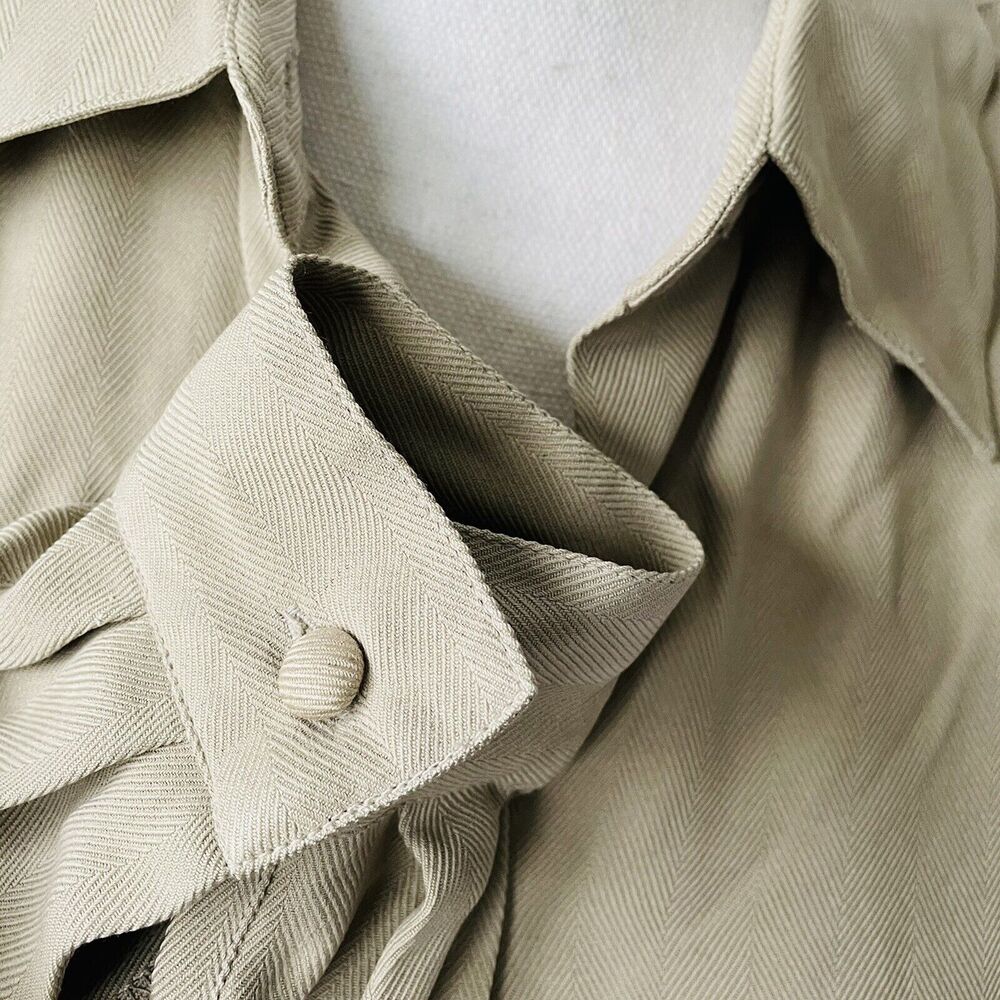 Pendleton Button Down 100% Silk Tan Long Sleeve C… - image 7